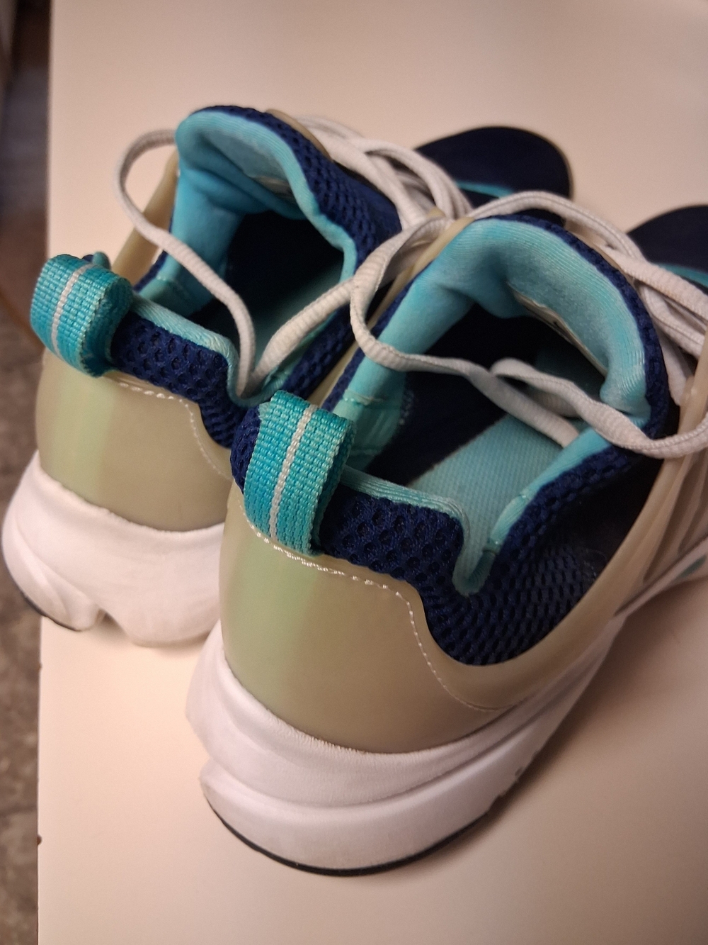 Nike Kids Navy Sneakers with Teal Swoosh - Picture 3 of 4